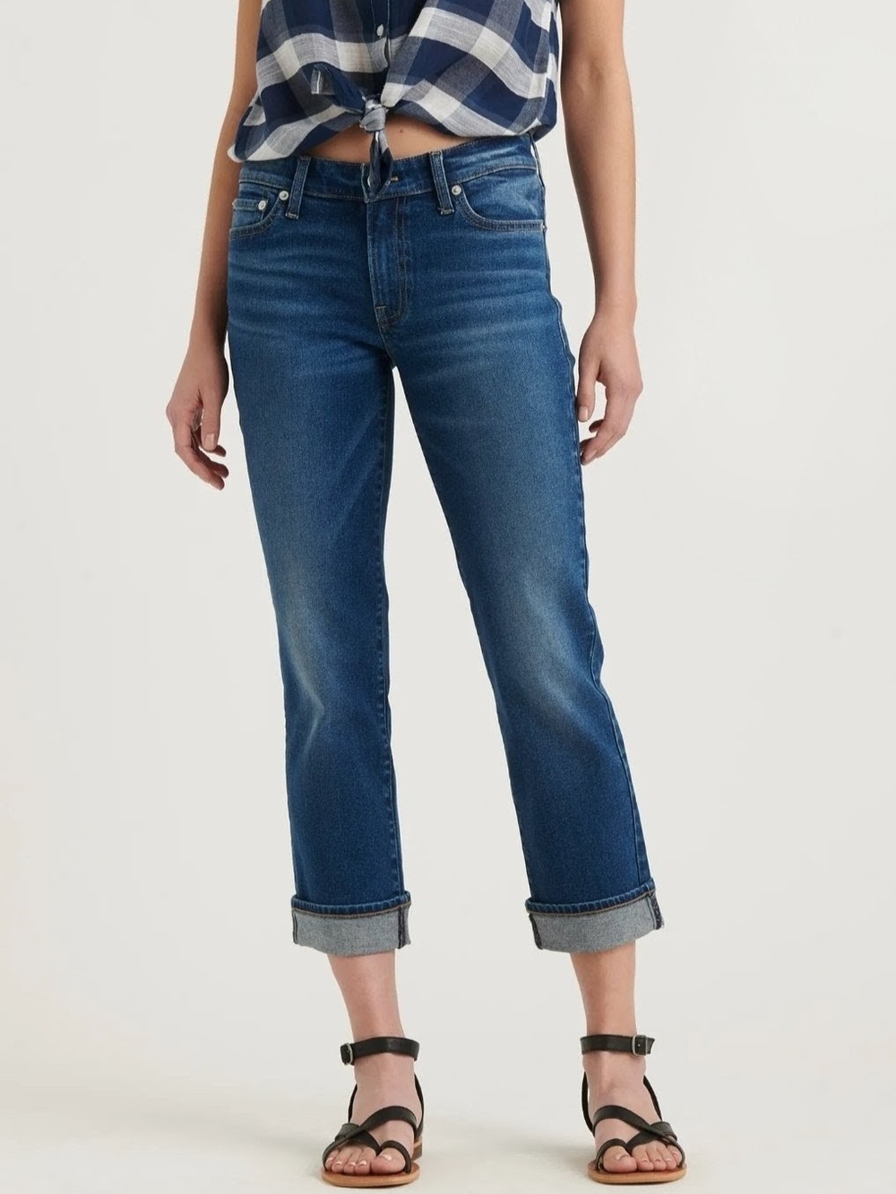 Lucky Brand Mid Rise Sweet Crop Jeans in Finja Size 6